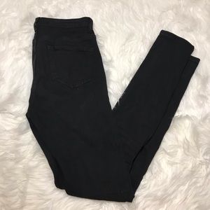 Boohoo Tall High Waist Black Skinny Jeans